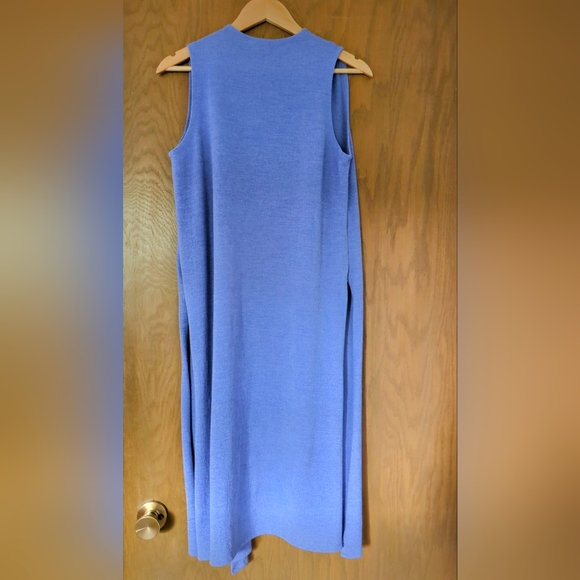 Lularoe Gorgeous Purple Long Sweater Vest with Side Slits, Size Small - Picture 2 of 5